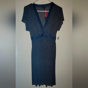 I♡RONSON, Size S, Navy and Olive print Dress